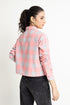 The Pink Boxy Crop Check Shirt